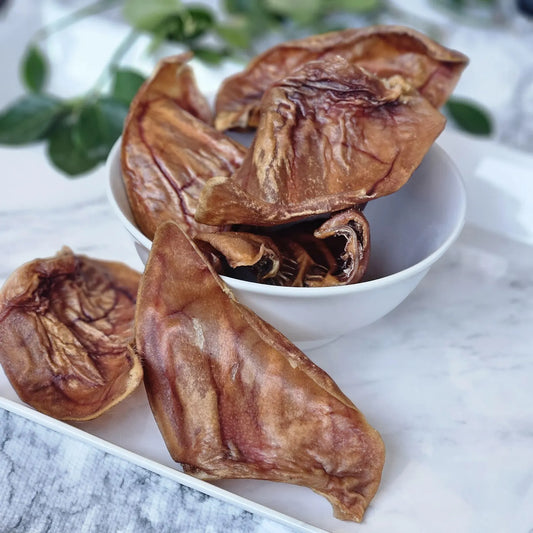 Dehydrated Pig Ears- Natural Chews for Dogs & Cats